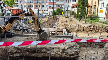 Zdjęcie przedstawiające wymianę instalacji ciepłowniczej w Gryfinie dn250